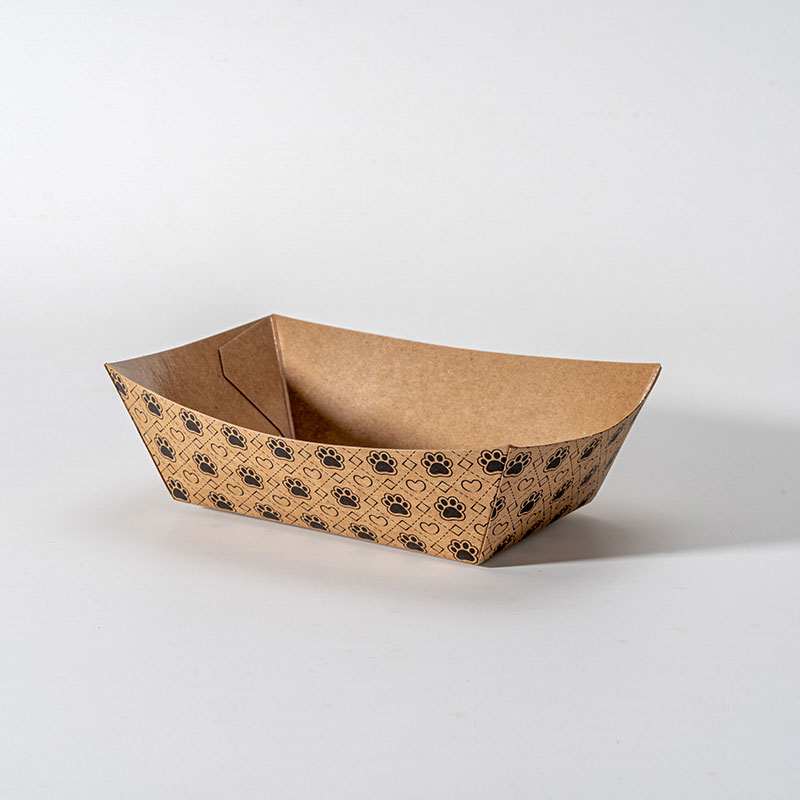 Δίσκος καφέ Kraft Boat Style για μερίδες τηγανιτής πατάτας